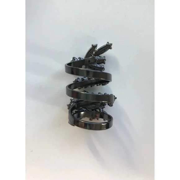 NIB NEW Erickson Beamon Ring Wrap Rhinestone Ring Size 7 - Picture 7 of 10